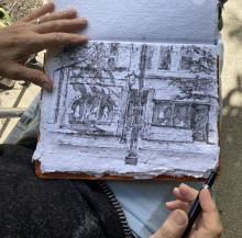 David Hummon sketching