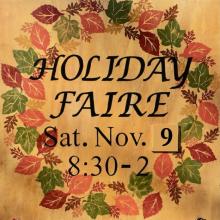 Holiday Faire sign