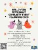 Kids' Corner Halloween Movie Night Featuring Coco. $10/person, $15/pizza. 